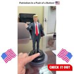 Talking Donald Trump Bobblehead - Patriotic Desk Decor