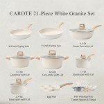 21-Piece Non-Stick White Granite Cookware Set