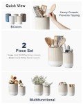 Set of 2 Ceramic Kitchen Utensil Holders