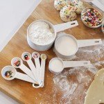 Khaki Wheat Straw Measuring Cups and Spoons Set