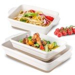 YMASINS Set of 3 Ceramic Baking Dishes