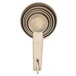 Khaki Wheat Straw Measuring Cups and Spoons Set