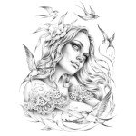 Wildflower Folk Coloring Book