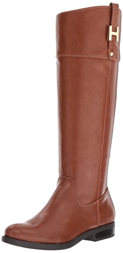 Tommy Hilfiger Women's SHYENNE Equestrian Boot, Cognac, 8