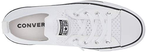 Converse Women's Women's Chuck Taylor All Star Shoreline Knit Slip On Shoe, White/Black/White, 8.5 M US