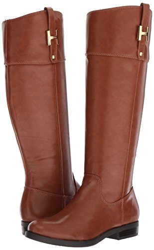 Tommy Hilfiger Women's SHYENNE Equestrian Boot, Cognac, 8