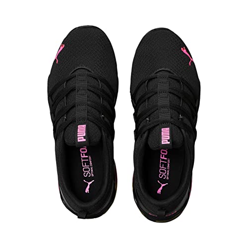 PUMA womens Cell Cross Trainer, Puma Black-luminous Pink, 7 US