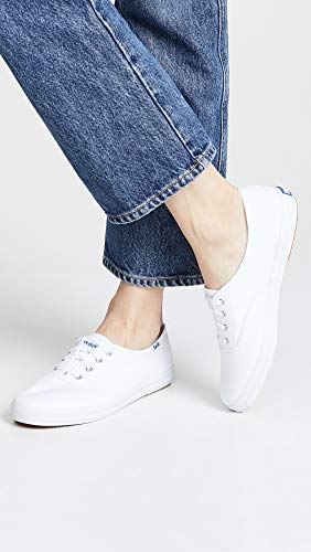 Keds womens Champion Canvas Sneaker, White, 7.5 US