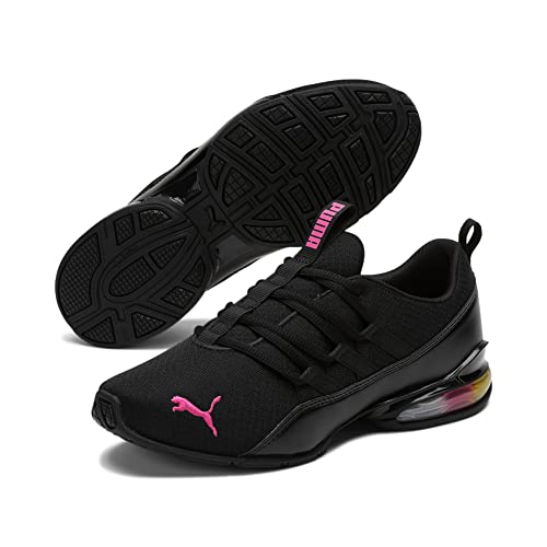 PUMA womens Cell Cross Trainer, Puma Black-luminous Pink, 7 US