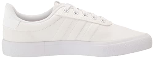 adidas Women's Vulc Raid3r Skate Shoe, White/White/Silver Metallic, 6.5