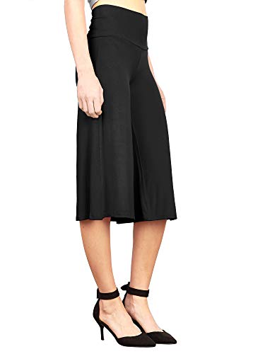 MBJ WB876 Womens Knit Culottes Pants XL Black