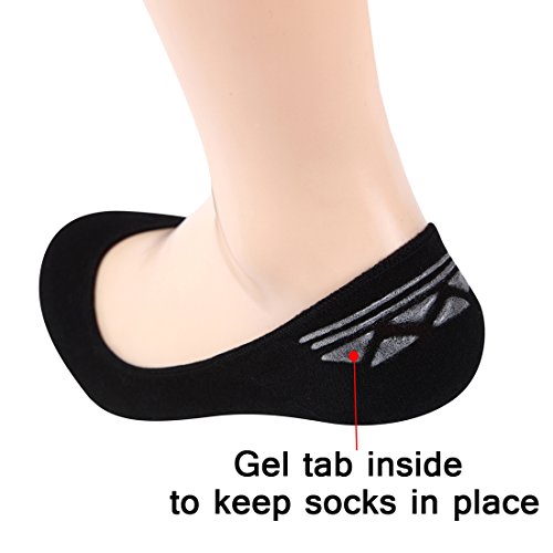 Ultra Low Cut Liner Socks Women No Show Non Slip Hidden Invisible for Flats Boat Summer 5 Pairs