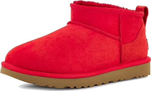 UGG Women's Classic Ultra Mini Fashion Boot, Ribbon RED, 7