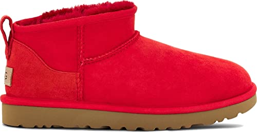 UGG Women's Classic Ultra Mini Fashion Boot, Ribbon RED, 7