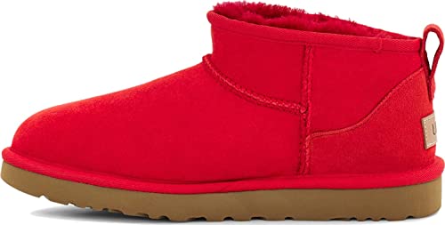 UGG Women's Classic Ultra Mini Fashion Boot, Ribbon RED, 7