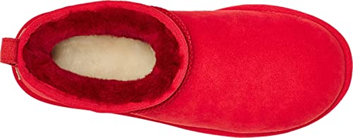 UGG Women's Classic Ultra Mini Fashion Boot, Ribbon RED, 7