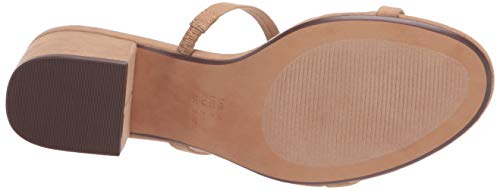 Amazon Essentials Women's Thin Two Strap Heeled Slide, Tan, 9.5