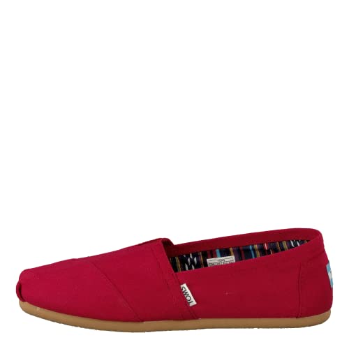 Toms Women's Classic Canvas Red Slip-on Shoe - 9.5 B(M) US