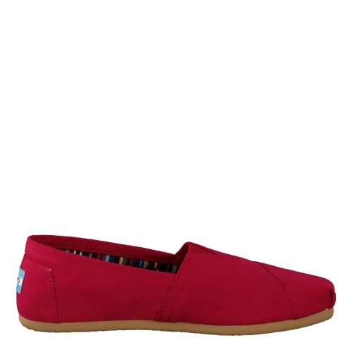 Toms Women's Classic Canvas Red Slip-on Shoe - 9.5 B(M) US