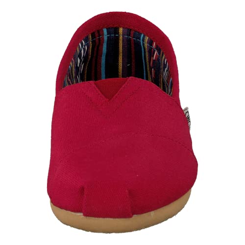 Toms Women's Classic Canvas Red Slip-on Shoe - 9.5 B(M) US