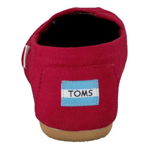 Toms Women's Classic Canvas Red Slip-on Shoe - 9.5 B(M) US