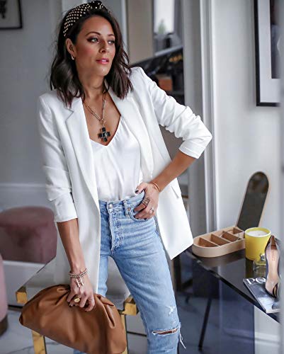 The Drop Women's Blake Long Blazer Blazer, -Ivory, M