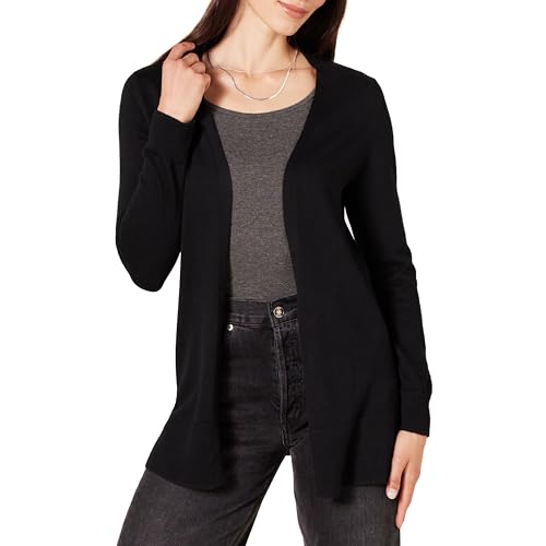 Amazon Essentials Women's Lightweight Open-Front Cardigan Sweater (Available in Plus Size), Black, XX-Large