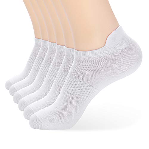 ATBITER Ankle Socks Women's Thin Athletic Running Low Cut No Show Socks With Heel Tab 6 Pairs