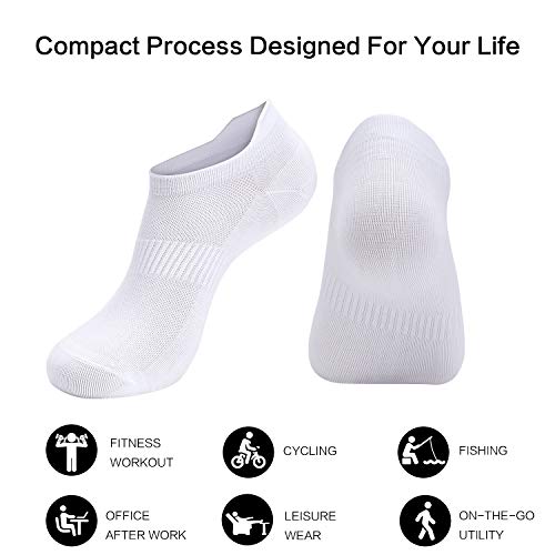ATBITER Ankle Socks Women's Thin Athletic Running Low Cut No Show Socks With Heel Tab 6 Pairs