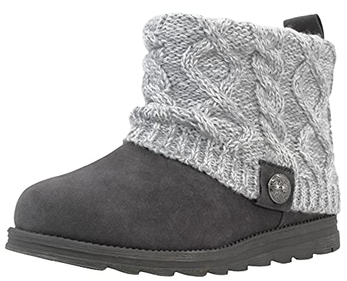 MUK LUKS Women's Patti Sweater Boot Medium Grey Heather 9 M US
