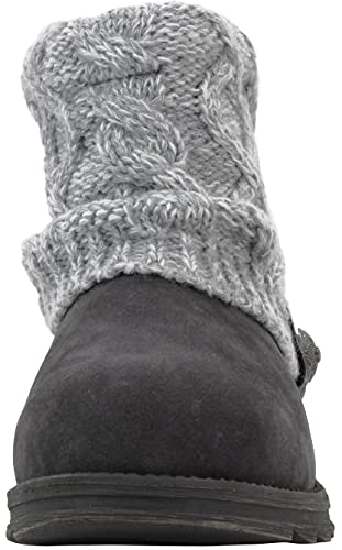 MUK LUKS Women's Patti Sweater Boot Medium Grey Heather 9 M US
