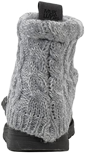 MUK LUKS Women's Patti Sweater Boot Medium Grey Heather 9 M US