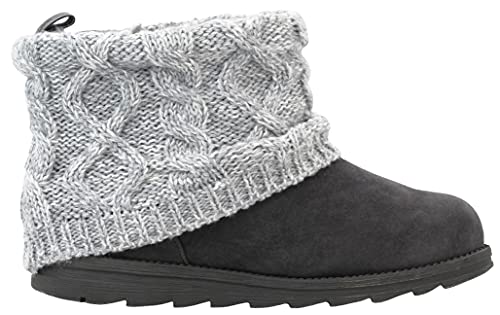 MUK LUKS Women's Patti Sweater Boot Medium Grey Heather 9 M US