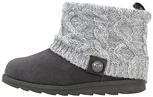 MUK LUKS Women's Patti Sweater Boot Medium Grey Heather 9 M US