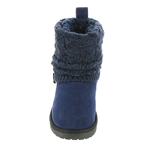 MUK LUKS Women's Laurel Boots, Navy, 9 Wide