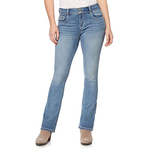 WallFlower womens Instastretch Bling Luscious Curvy Bootcut Jeans, Paola, 11 US