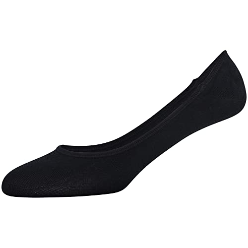 Peds Women's Lightweight Low Cut No Show Socks, Multipairs, Black (6-Pairs), Shoe Size: 5-10
