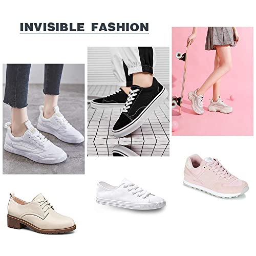 AKOENY Women's No Show Socks Ankle Footies No Slip Low Cut for Loafer Slip On Flats Liner Casual Shoes, Size 6-9, Black/White/Grey, 6 Pairs