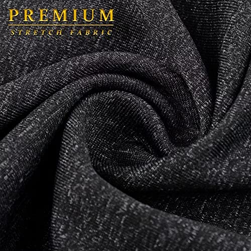 Womens Premium Nylon Ponte Stretch Office Pencil Skirt Made Below Knee KSK45002 1073T Charcoal XL