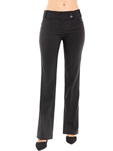 Design by Olivia Women's Relaxed Boot-Cut Office Pants Trousers Slacks Black M
