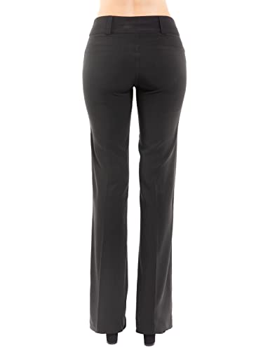 Design by Olivia Women's Relaxed Boot-Cut Office Pants Trousers Slacks Black M