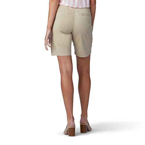 Lee Women's Regular Fit Chino Bermuda Short, Beige, 12