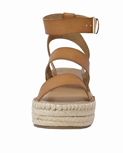 The Drop Women's Listilla Espadrille Flatform Ankle Strap Sandal Wedge, Cognac, 10