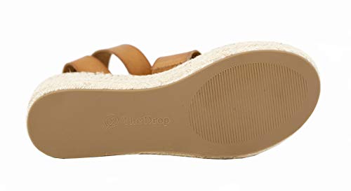 The Drop Women's Listilla Espadrille Flatform Ankle Strap Sandal Wedge, Cognac, 10