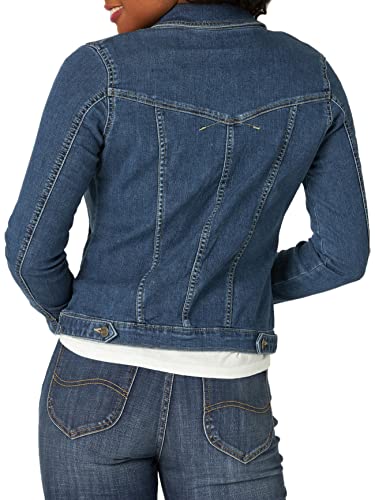 Riders by Lee Indigo Women's Denim Jacket, Weathered-Medium Blue, Large