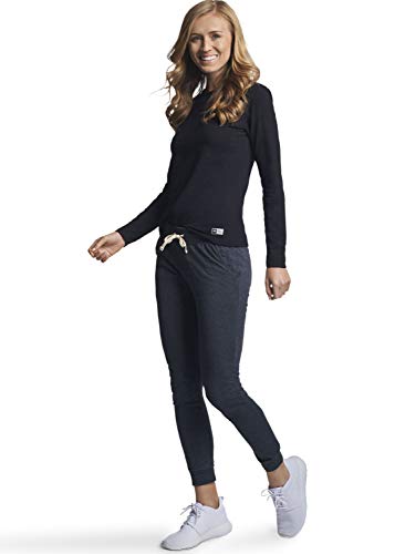 Russell Athletic womens Cotton Performance T-shirts T Shirt, Long - Black, Small US