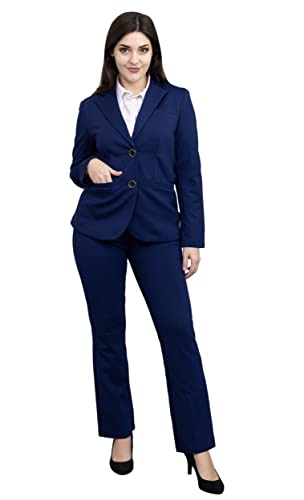 Navy Business Blazer Pant Suit Set for Women