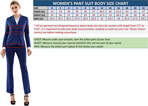 Navy Business Blazer Pant Suit Set for Women