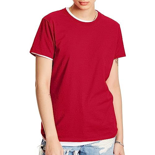 Hanes Women's Nano T-Shirt, X-Large, Deep Red