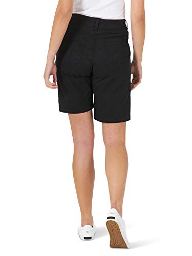 Lee Women's Relaxed Fit Avey Knit Waist Cargo Bermuda Short Black 14